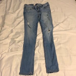 Low rise super skinny jeans